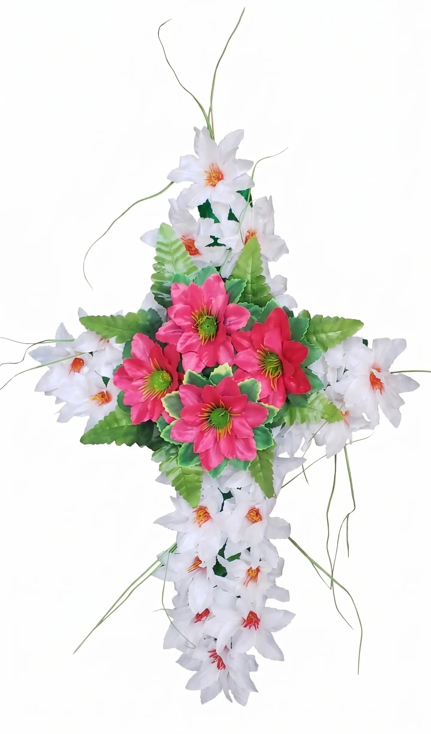 Cruz Blanca con fucsia